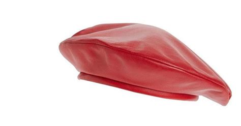 gucci red leather beret|Leather beret Gucci Red size S in Leather .